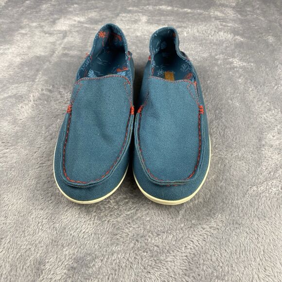Olukai Nohea Canvas Teal Convertible Boat Shoes‎ Sneakers Slip Ons Women’s 6 - Picture 3 of 8